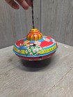 Vintage Tin Top Bryan Ohio Art Co Spinning Toy Dancing Children Usa