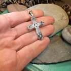 Celtic Cross Necklace Irish Scottish Trinity Knot Celtic 925 Pendant Free Chain