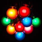G40 Colored String Lights For Outdoor Patio Deck- Black Wire - 10    25    50  100 