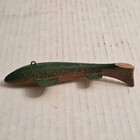 Vintage Fishing Decoys Lot Of 4 Wood And Metal Trout Weighted Fishing Lures