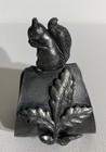 Antique  squirrel And Leaves   Silver Plated Napkin Ring James W Tufts Boston