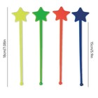 55 Pcs Colorful Plastic Starshaped Cocktail Stir Sticks Reusable Drink Mixer