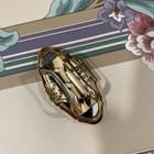 Vintage 70   s Mirror Ring Lipstick Holder Floral Gold Tone Made In England