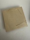Vtg Fabric Embroidered Floral Black Mirror Compact Original Packaging 