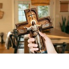 Wooden Jesus Christ Cross Christian Religious Wall Decor Faith Home Church Gift