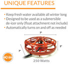 250w Ultimate Stock Pail   Bucket Deicer  Water Animal Tank Heater For Horses   