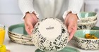 12pcs Dinnerware Set Service For 4  Handmade  Stoneware ceramic
