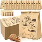 100 Pieces Paper Bread Bags For Homemade Breads  13 7   X 9 5   X 3 5   Large 