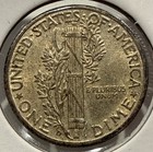 1944-d Mercury Dime Silver 10c Coin Au Almost Uncirculated