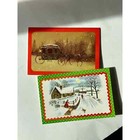 Mid-century Holiday Greeting Cards 1960 s Christmas - Set Of 9 With Envelopes