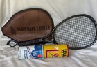 Leach Graphite Racquetball Racket  Vintage W  Cover   Two Cans Of Balls