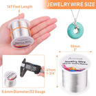 22 Gauge Tarnish Resistant Copper Jewelry Wire - 49 Yards Silver Craft Wire