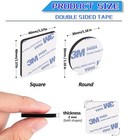 Leiwo 50pcs Heavy Duty Double Sided Foam Tape Strong Pad Mounting Adhesive Ta   