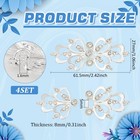 Fingerinspire 4 Pcs Cloak Clasp Fasteners Silver Vintage Sweater Swirl Clip Cape