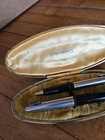 Sheaffer Crest Tuckaway 1750 Black Silver Gold Cap  Fountain Pen And Pencil Htf