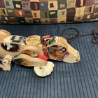 Vintage 1961 Original Wood Pull Toy Dog Snoopy Fisher Price 14  3683