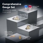 Ac Gauge Set For R134a R22 R404a  Automotive 3 Valve Hvac Manifold Gauge With   