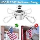 2pcs Flag Pole Ring Aluminum Alloy For 0 75-1 In  Pole 360   Rotating Tangle Free