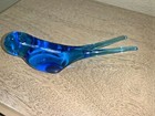 Vintg  Sweden Art Glass Blue Bird By Konstglas Ronneby   bluebird Of Happiness  