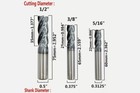 6pcs 1 8 - 1 2   Combo Set Solid Carbide End Mill - Alticrn Coated