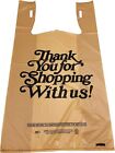 Bags 1 6 21 X 6 5 X 11 5 Heavy Duty  71 Mil  Beige T-shirt Plastic Shopping Bags