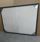 Quartet Enclosed Fabric Bulletin Board 36 X 48 2 Glass Door Gray Frame 3 x4 