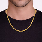 Italian 1 200 14k Yellow Gold Rope Chain Cadena Necklace Men Women Mm In