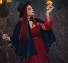 Capelet  Satin Lined Velvet Cape  Short Renaissance Cloak  Unisex Medieval Larp 