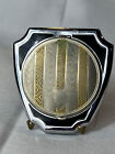 Antique Eam Elgin American Compact Guilloch     Enamel  Mirrored Powder Box