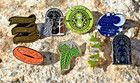 Ultimate Lord Of The Rings Brooch Pin Set   Lot Of 8 Lotr Hobbit   Gift Bag