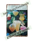 1962 Kon-tiki Ports Cocktail Bar Menu Stephen Crane Chicago Metal Tin Sign