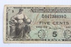1950s Us Military Payment Certificate 5 Cents Mpc Series 481  0513