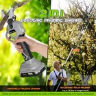 2 In 1 Pole Pruning Shears Cordless  Electric With Lcd    