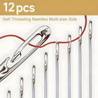 1pc 12   pack Self   threading Sewing Needles     Easy Thread  Assorted Sizes - New