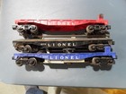 Lot Of 3 Lionel Trains  Post-war 3419 6175 6802  Helicopter Car W  Two Flat Cars