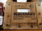 24 Bottles In Original Case Blackhawk Pilsener Beer Split 7 Oz Painted Label