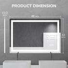 48 X 32in Led Bathroom Mirror Dimmable Anti-fog Wall Vanity Touch Makeup Mirror