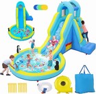 Inflatable Water Slide For Kids 3-11 Compact Water Slide Bounce House Ocean Pool
