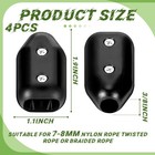 4 Pcs Rope Clamps Reusable Rope Clamp 3 8 Inch Black Plastic Rope Connector