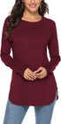 Women s Casual Batwing Long Sleeve T Shirt Round Neck Basic Loose Tunic Tops