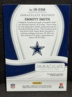 Emmitt Smith On Card Auto 2023 Panini Immaculate Records  25 Dallas Cowboys Hof