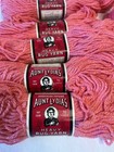 Vtg Aunt Lydia s Heavy Rug Yarn 8 Skeins 70 Yards Folly Pink-5  Cerise -3 Pics