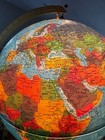 Vintage Replogle 12  Illuminated World Globe 1980s Raised Relief Light-up