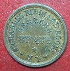 New York City St  Charles Billiards Civil War Store Card Token Ny  Free Shipping