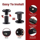 100 Sets Chicago Screws Flat Heat Studs Screw Rivets For Diy Craft Leather Belts
