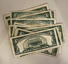1928  5 Red Seal Bill Abe Lincoln Dollars Rare Certificate Old Five Dollar Money