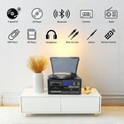 Vinyl Record Player 10 In 1 3 Speed Bluetooth Vintage Turntable Cd Cassette
