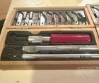 Vintage X-acto Hobby Knife Set Of 2 Wooden Boxes    Blades Craft Model Tools