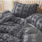 New Boho Duvet Cover Queen 90x90 Dark Gray   no Comforter 2 Pillow Shams