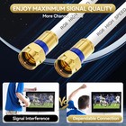 Coaxial Cable 3ft 6ft 10ft 15ft 25ft 50ft 60ft 75ft 100ft  Rg6 3ft  White